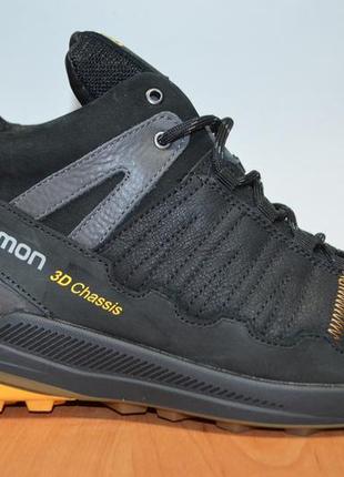 Кожаные зимние ботинки, кроссовки термо, salomon s2 gore-tex