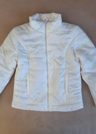 Куртка  курточка для девочки белая коралловая демисезон весна6 фото