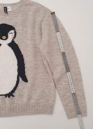 Свитер пуловер с пингвином h&m8 фото