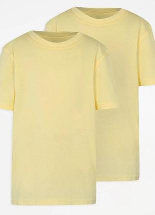 Футболка, хлопок, 4-5 лет, 104-110 см, однотонная