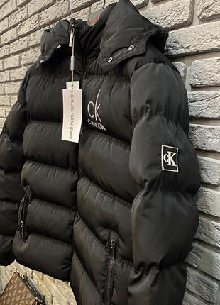 Calvin klein чёрная мужская куртка зимняя3 фото