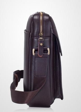 Мужская сумка-планшет polo эко кожа, качественная мужская сумка через плечо кожаная барсетка планшет2 фото