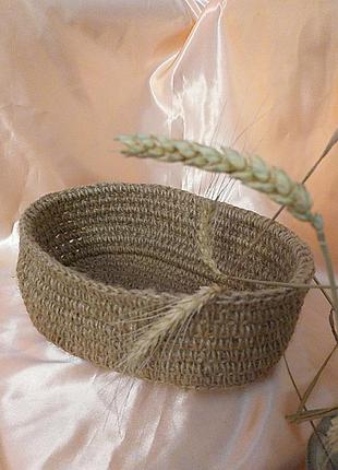 Кошик з джуту органайзер хлібник кошик з джуту кошик з джуту хлібниця