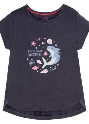 Набор футболок для девочки lupilu дельфин4 фото