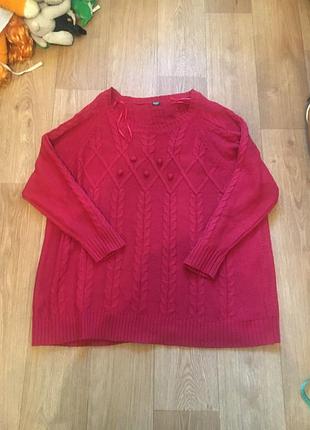 Батал большой размер стильный шерстяной свитер свитерок кофта джемпер пуловер