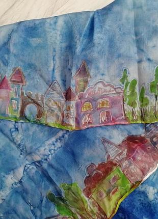 Шалик - батик з натурального шовку