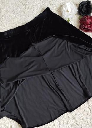 Очень нарядная велюровая юбка marks & spencer р 20 ц 560 гр👍👍👍4 фото