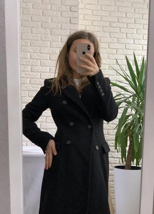 Базовое шерстяное пальто zara тёплое