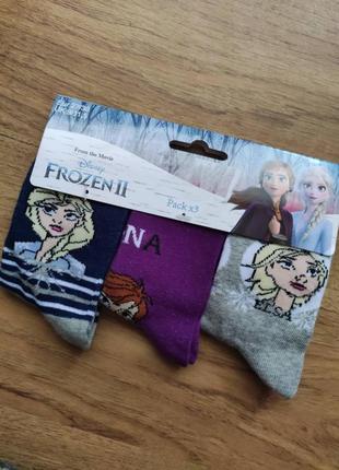 Носочки  набор  анна эльза красивые дисней р.23/26