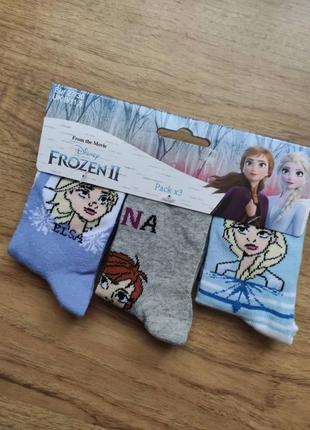 Носочки  набор анна эльза  дисней р.23/26