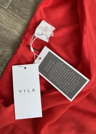 Красное платье vila 2