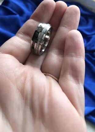 Кольцо колечко обручальное классическое под серебро2 фото