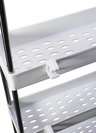 Складна полиця для кухні та ванної на коліщатках4 фото