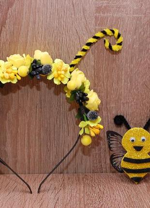 Обруч ободок пчела пчелка (бджілка)2 фото