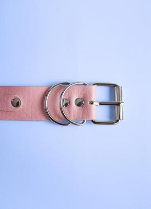 Розовый готический альт чокер неформальное украшение с кольцами и шипами косплей аниме панк рок4 фото