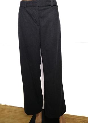 Шикарні сірі широкі брендові штани з тонкої вовни dkny2 фото