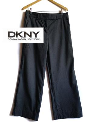 Шикарні сірі широкі брендові штани з тонкої вовни dkny3 фото