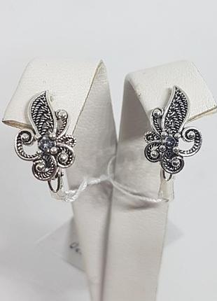 Серьги серебряные с кубическим цирконием