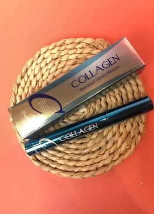 Водостійка туш для вій enough collagen volume mascara waterproof 9ml1 фото