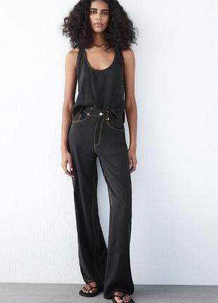 Топ с контрастными стежками от zara,p. s