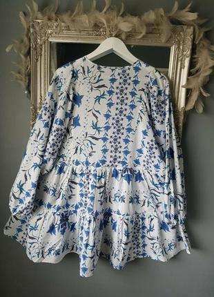 Белое платье h&m, стиль country бохо, свободное 5