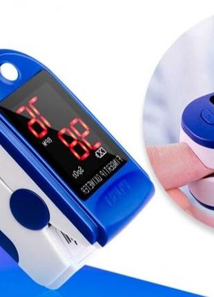 Пульсоксиметр пальчиковий медичний, прилад для вимірювання пульсу та рівня кисню в крові2 фото