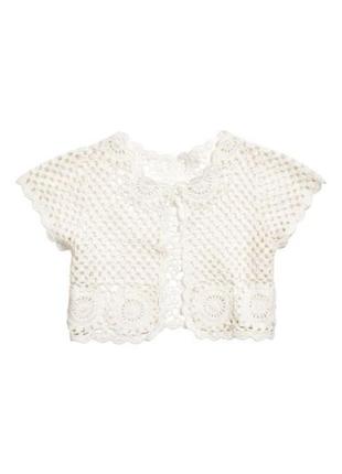 Кофта, в'язане болеро для дівчинки 4/6р. болеро h&m ,болеро для дівчинки 4-6 років. фірма h&m