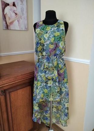 Легкое платье с цветочным принтом1 фото