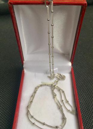 Новий родований срібний ланцюжок тор 40 45 см срібло 925 проби