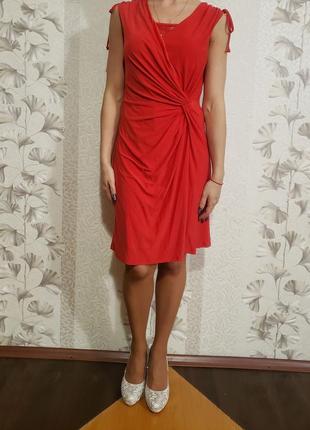 Велика розпродаж! багато речей! червона сукня з цікавим декольте ажурне декольте4 фото