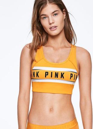 Жёлтый спортивный топ victoria’s secret pink оригинал спорт топ виктория сикрет