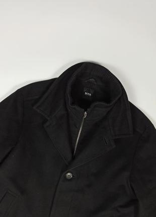 Hugo boss size m 48 пальто черное мужское зимнее кашемир шерсть3 фото