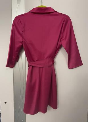 Сатинове плаття з поясом missguided3 фото