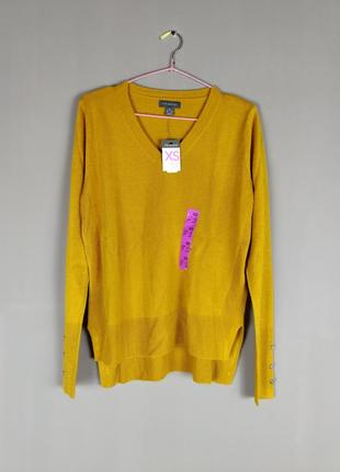 Кофта светр, джемпер з v-вирізом оверсайз лонгслив