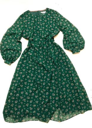 Платье бохо миди в цветочный принт