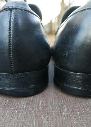 Мужские черные туфли лоферы crockett & jones marston5 фото