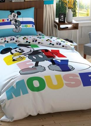 Постільна білизна tac disney - mickey colour face 160*220 підлітковий