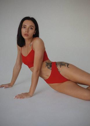 Безшовний комплект топ і труси бразиліана