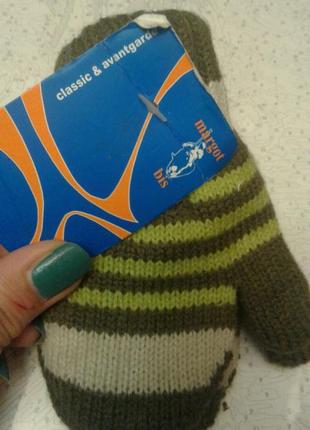 Дуже теплі вовняні рукавиці для малятка. польща. якість!