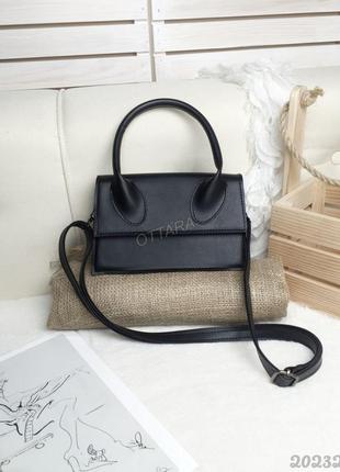 Чорна міні сумочка клатч, женская сумочка клатч черная4 фото