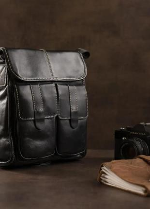 Кожаная сумка для мужчин черная
