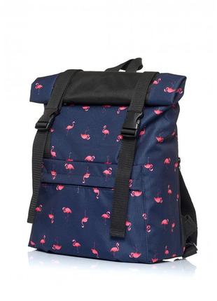 Женский рюкзак ролл "фламинго"2 фото