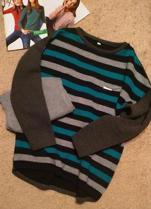 Goldi комбинированный свитер/свитшот, в комплекте снуд-воротник