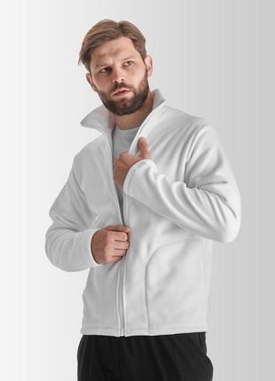 Флісова кофта чоловіча vigo 270 біла | фліска