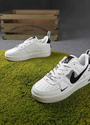 Женские кожаные  белые с черным  кеды-кроссовки nike air force 1 lv8🆕8 фото