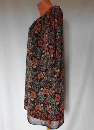 Сукня в квітковий принт вільного крою f&f(розмір 14)3 фото
