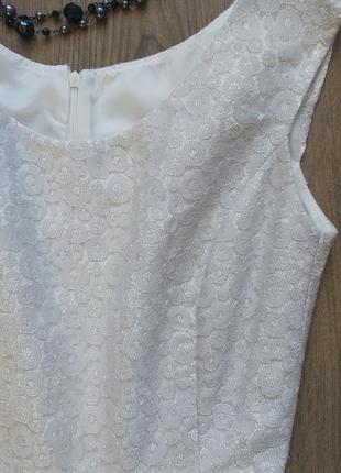 Нарядное платье zara,платьє цвета айворі, сукня зара 36 розмір🤍🤍🤍4 фото