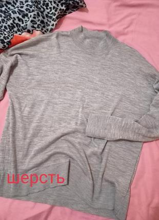 Тоненький шерстяной гольф,водолазка,44-48,h&m2 фото