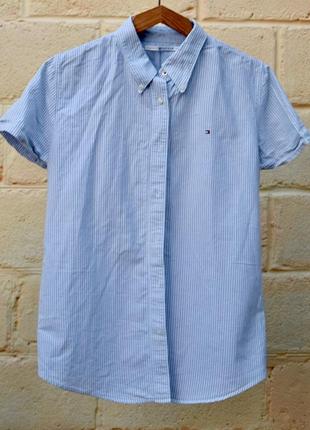 Оригінальна сорочка tommy hilfiger; сорочка з коротким рукавом; сорочка в смужку