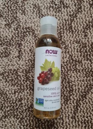 Качественное масло из виноградных косточек  now foods grapeseed oil,